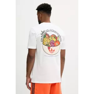 adidas Originals tricou din bumbac Graphic Lo Ss T culoarea alb, cu imprimeu, JW2975 imagine