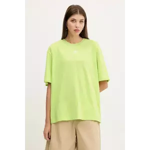 adidas Originals tricou din bumbac Essentials culoarea verde, JW5076 imagine