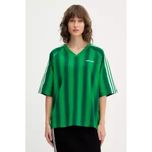 adidas Originals tricou Linear Tee culoarea verde, JW6022 imagine