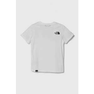 The North Face tricou copii SIMPLE DOME TEE culoarea alb, cu imprimeu imagine
