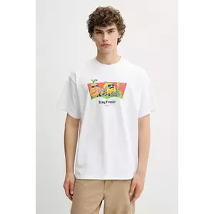 Levi's tricou din bumbac culoarea alb, cu imprimeu, 0008C imagine