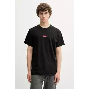 Levi's tricou din bumbac culoarea negru, uni, 79554 imagine