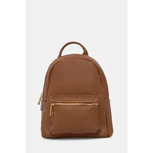 Answear.LAB ghiozdan de piele culoarea maro, mic, neted imagine