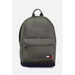 Tommy Jeans rucsac culoarea verde, mare, cu imprimeu, AM0AM13400 imagine