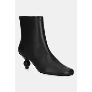 Weekend Max Mara cizme de piele Acro culoarea negru, cu toc cui, 2525796014600 imagine