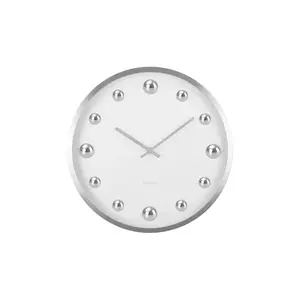 Karlsson ceas de perete Shiny Dots culoarea alb imagine