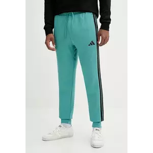 adidas pantaloni de trening Essentials culoarea turcoaz, cu imprimeu, JX0711 imagine