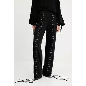 Rotate pantaloni de trening din bumbac culoarea negru, uni, 114389100 imagine