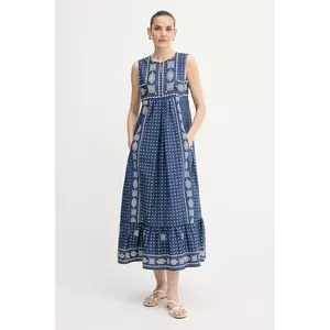 Weekend Max Mara rochie MANILA culoarea albastru marin, maxi, evazati, 2525226021600 imagine