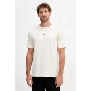 Gant tricou din bumbac culoarea bej, cu imprimeu, 2003343 imagine