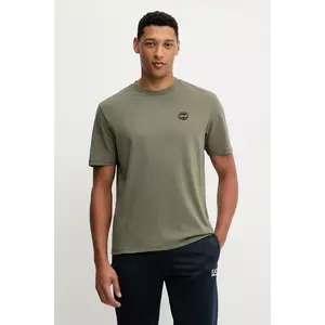 Napapijri tricou din bumbac S-Badge culoarea verde, cu imprimeu, NP0A8949G0A1 imagine