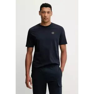 Napapijri tricou din bumbac S-Badge culoarea albastru marin, cu imprimeu, NP0A89491761 imagine