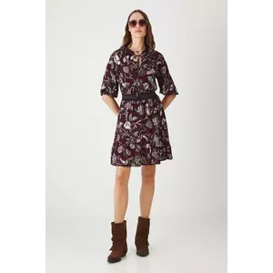 Medicine rochie culoarea bordo, mini, evazați imagine