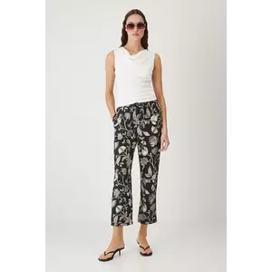 Medicine pantaloni culoarea negru, fason chinos, medium waist imagine