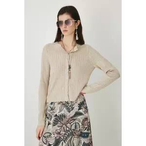 Medicine cardigan culoarea bej, light imagine