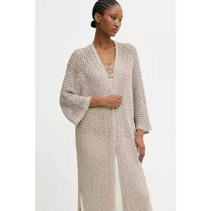 Answear.LAB sacou culoarea maro, oversize, neted imagine