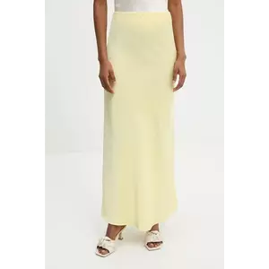 Answear.LAB fusta culoarea galben, maxi, evazati imagine