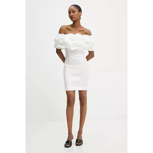 Answear.LAB rochie culoarea alb, mini, mulata imagine