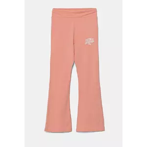Puma leggins copii CLASS High Waist Flared Leggings culoarea portocaliu, cu imprimeu, 685870 imagine