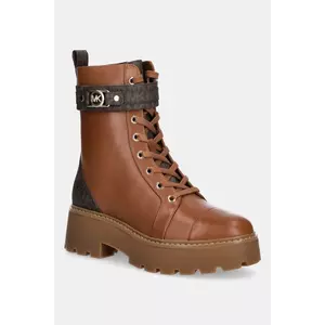 MICHAEL Michael Kors bocanci de piele Mandy culoarea maro, cu platforma, 40T5MAFE6L.227 imagine