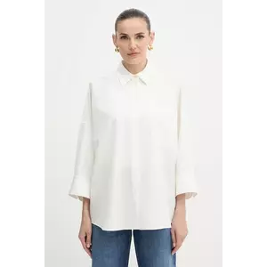 Weekend Max Mara cămașă din bumbac ZAVORRA culoarea bej, cu guler clasic, relaxed, 2525116121600 imagine