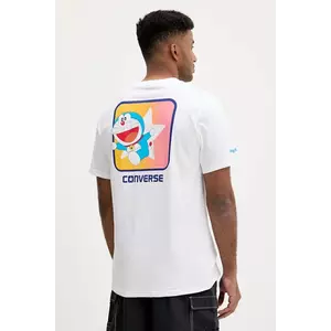 Converse tricou din bumbac X DORAEMON GRAPHIC culoarea alb, cu imprimeu, 10028893.A01 imagine