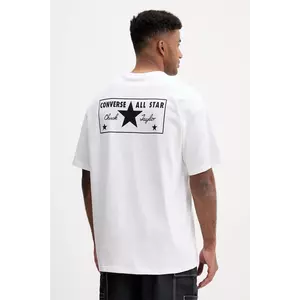 Converse tricou din bumbac culoarea alb, cu imprimeu, 10027997-A06 imagine