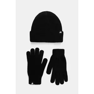 adidas căciulă și mănuși Glove Beanie culoarea negru, JN9443 imagine