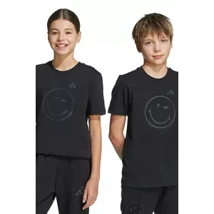 adidas tricou de bumbac pentru copii x Smiley culoarea negru, cu imprimeu, JN2160 imagine