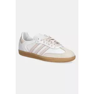adidas Originals ghete de piele Samba OG culoarea alb, JS1351 imagine