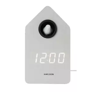 Karlsson ceas cu alarmă led Cuckoo LED 16 cm culoarea alb imagine