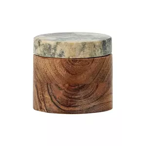 Bloomingville recipient cu capac Lisanne 7 x 6, 5 cm culoarea maro imagine