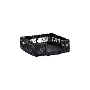Madam Stoltz suport de servetele 20 x 20 x 6 cm culoarea negru imagine