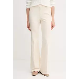 Joop! pantaloni culoarea bej, lat, high waist, 30047952 imagine