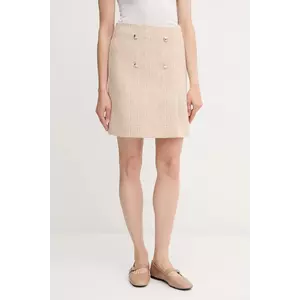 Joop! fustă din amestec de lână culoarea bej, mini, drept, 30047955 imagine