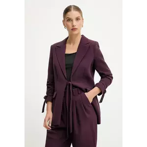 Answear Lab sacou culoarea violet, desfacut, neted imagine