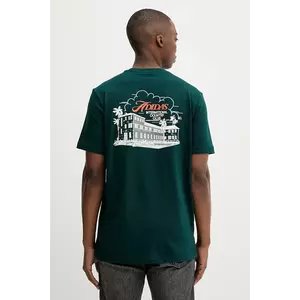 adidas tricou din bumbac Club Scenic culoarea verde, cu imprimeu, JV8447 imagine