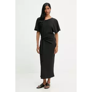 Answear.LAB rochie culoarea negru, maxi, evazati imagine