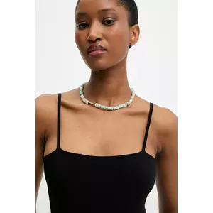 Answear.LAB colier din jasp kiwi, lucrat manual imagine