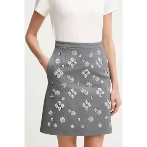 Weekend Max Mara fustă culoarea gri, mini, drept, 2515771021600 imagine