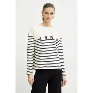 Weekend Max Mara hanorac de bumbac femei, culoarea bej, cu imprimeu, 2515941041600 imagine