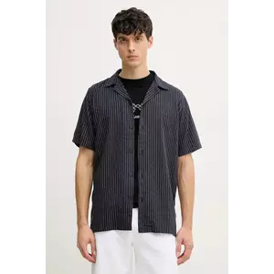 Lindbergh cămașă din amestec de in bărbați, culoarea bleumarin, relaxed, 30-203595A imagine