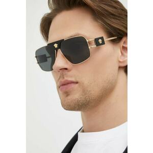 Versace ochelari de soare barbati, culoarea auriu imagine