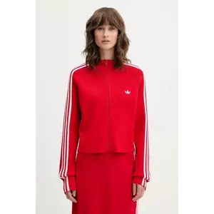 adidas Originals cardigan Slim Knit TT culoarea roșu, light, JY2598 imagine
