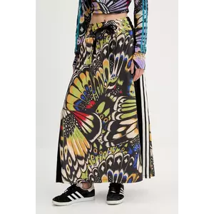 adidas fustă x Farm Rio culoarea negru, maxi, drept, JL8620 imagine