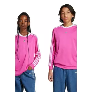 adidas Originals longsleeve copii culoarea roz, cu imprimeu, JW2845 imagine