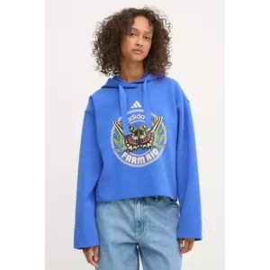 adidas bluză x Farm Rio cu glugă, cu imprimeu, JL8608 imagine