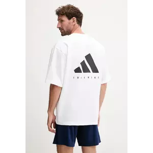 adidas Performance tricou de antrenament POWER culoarea alb, cu imprimeu, JV9683 imagine