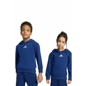 adidas bluză copii culoarea bleumarin, cu glugă, cu imprimeu, JM0875 imagine