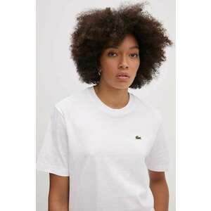 Lacoste tricou din bumbac femei, culoarea alb, TF7215 imagine